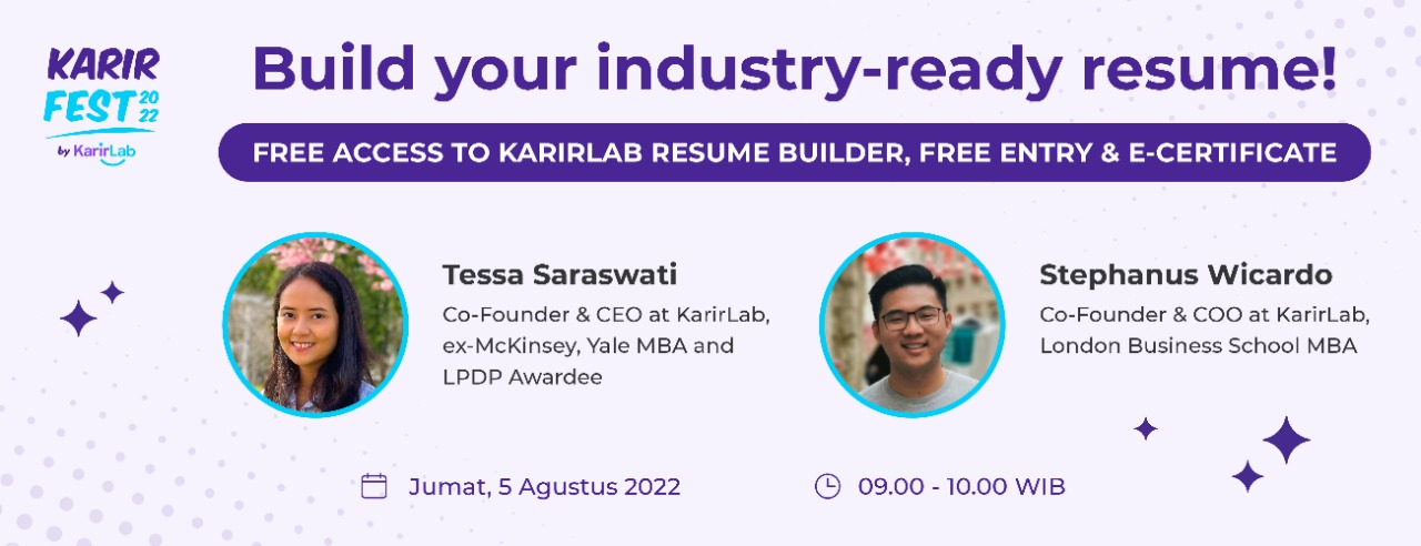 Build your industry-ready resume | Persiapkan resume-mu untuk KarirFest!